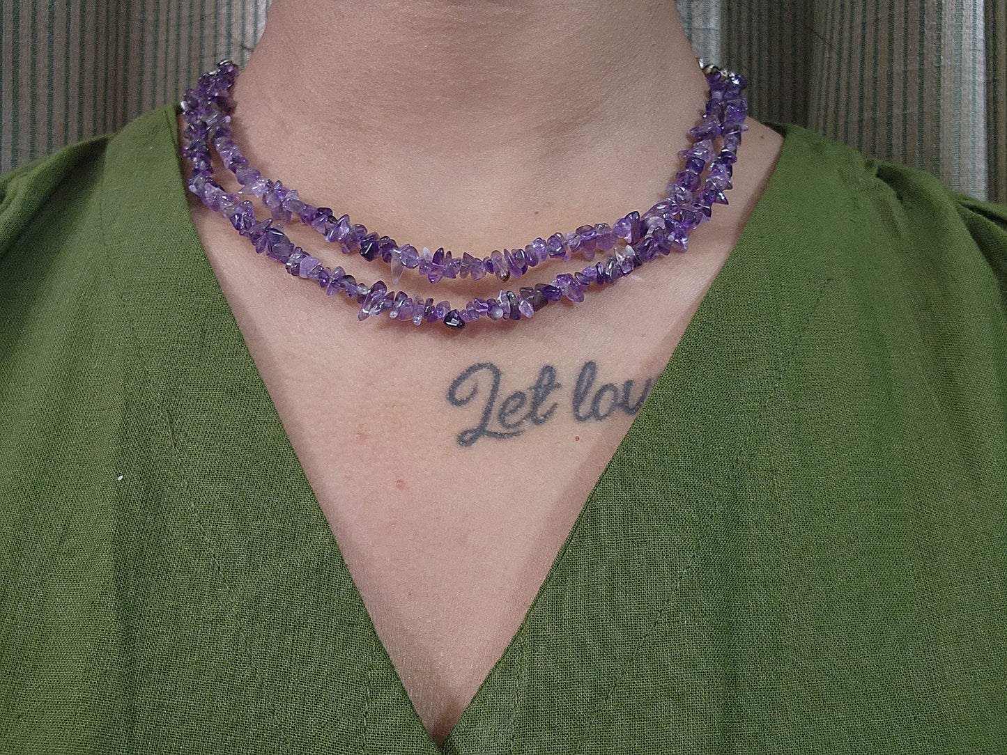 Amethyst Doubke Layered Neck Piece