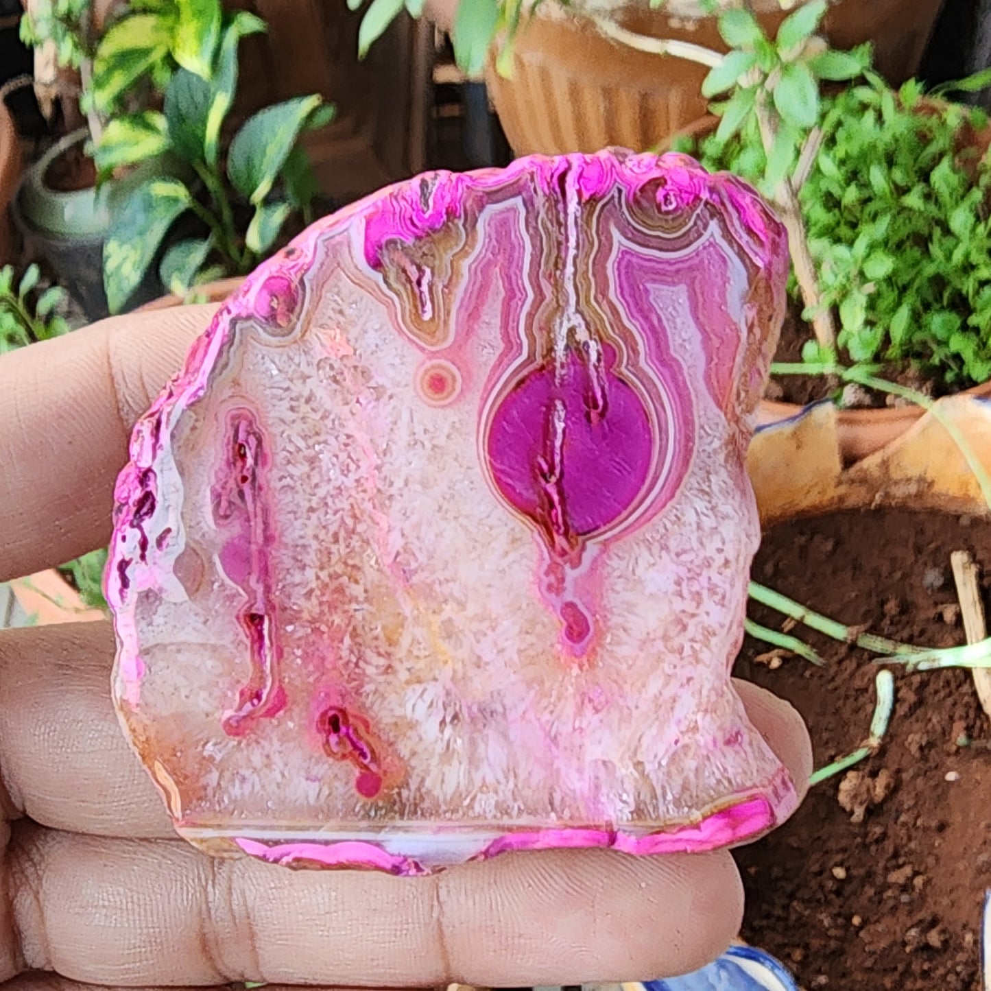 Watercolour Pink Agate Pop Socket