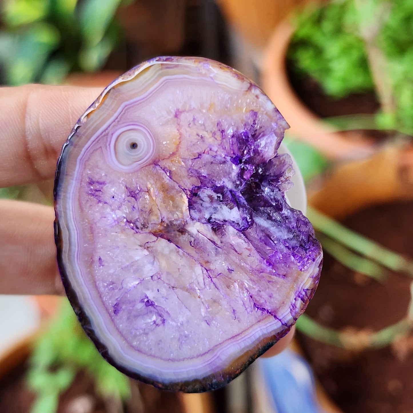 Purple Agate Pop Socket