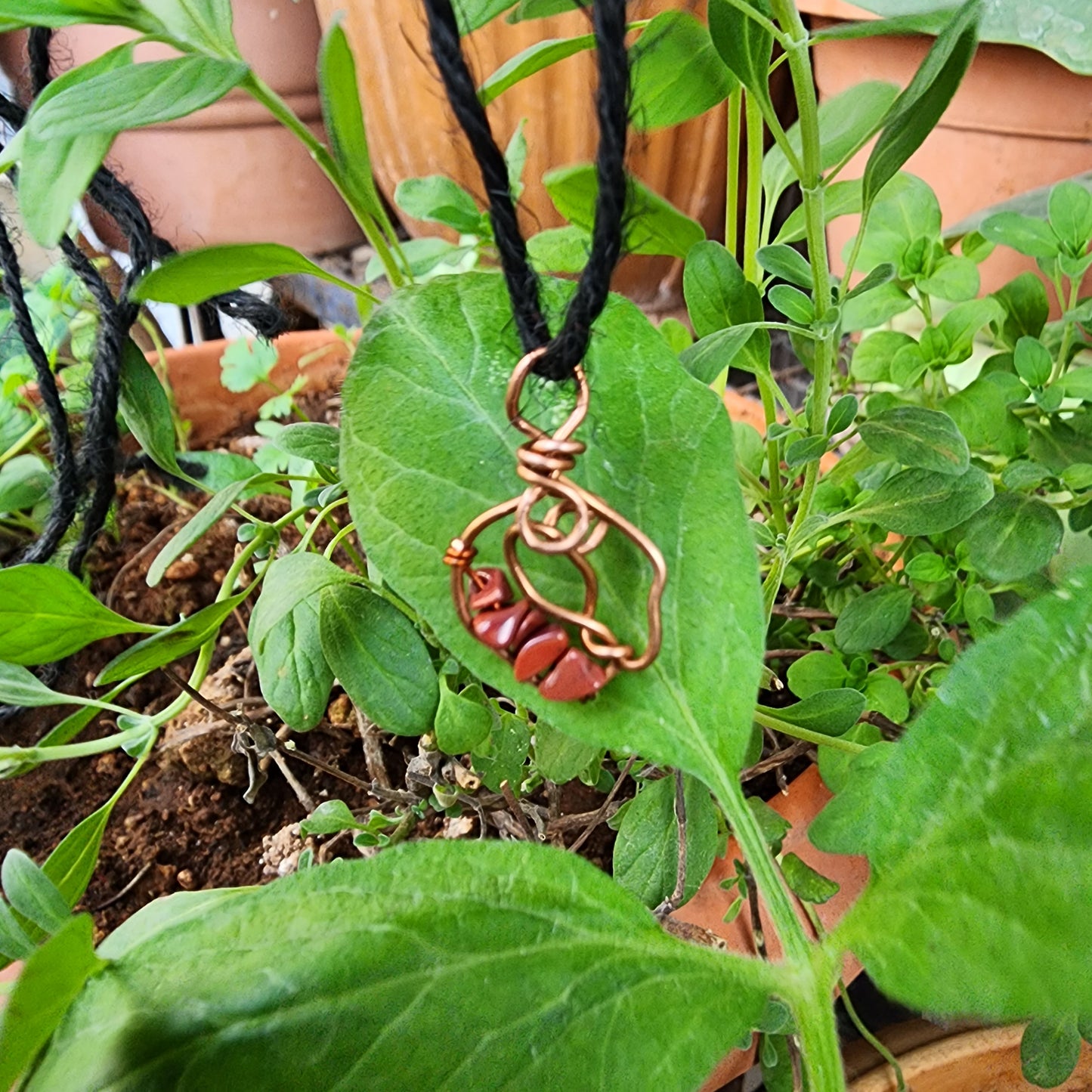 Red Jasper Copper Pendant