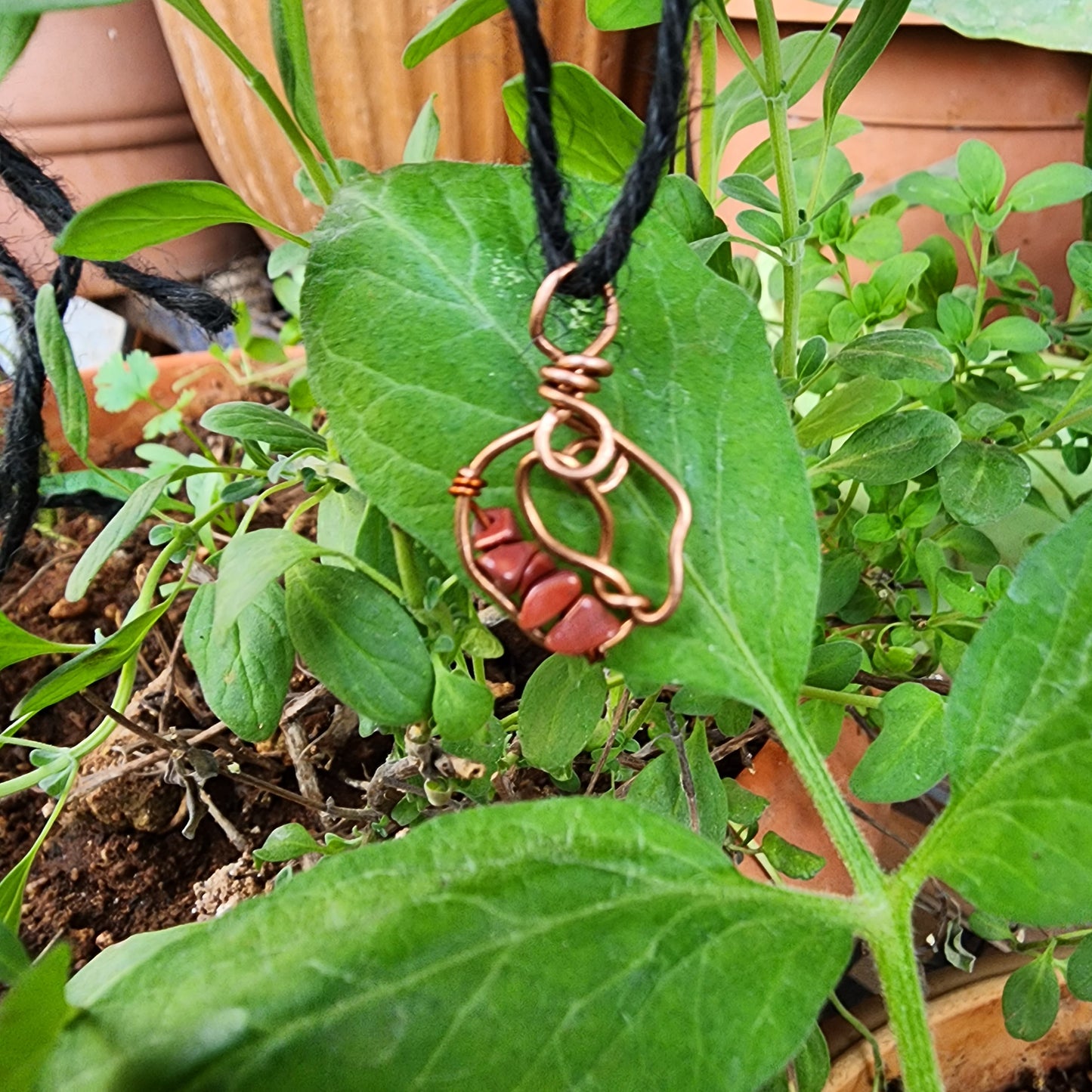 Red Jasper Copper Pendant