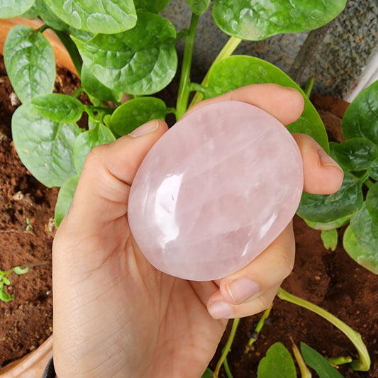 Rose Quartz Palm Stone