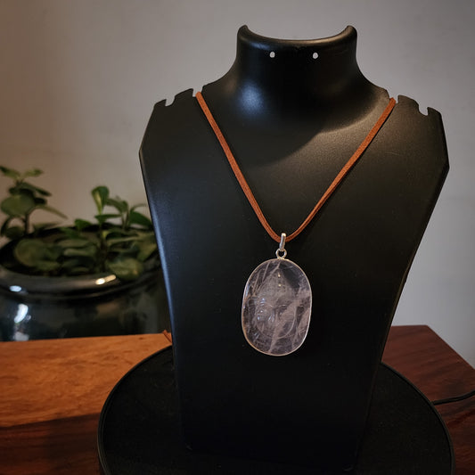 Rose Quartz Buddha Pendant