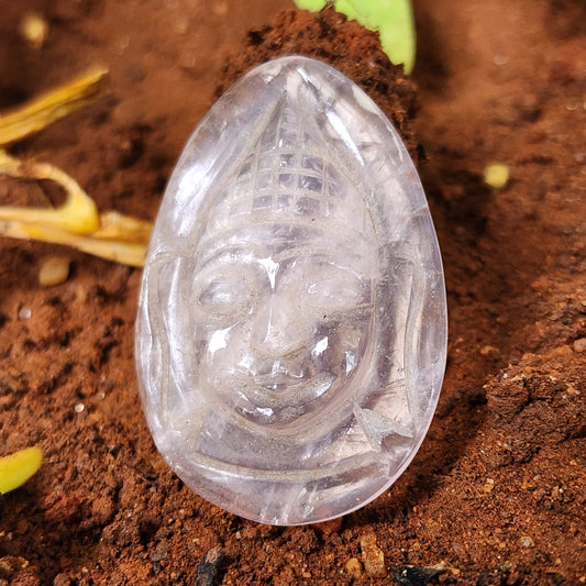 Rose Quartz Buddha cabochon