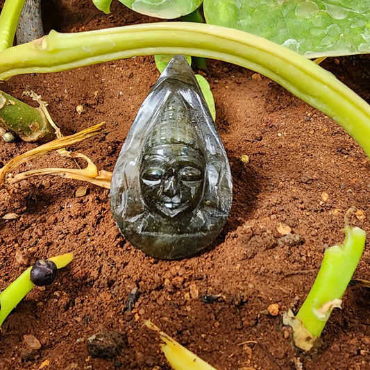 Labradorite Buddha Drop Cabochon