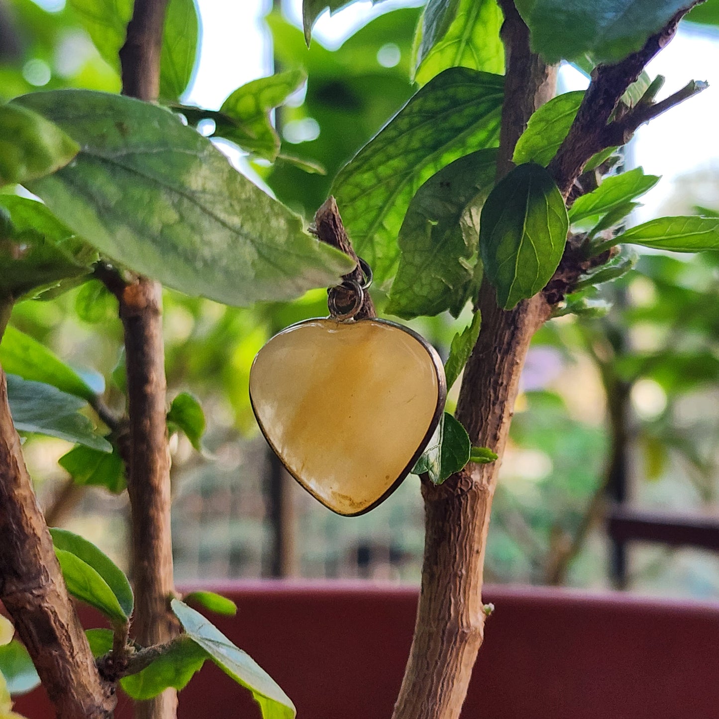 Yellow Aventurine Heart Pendant