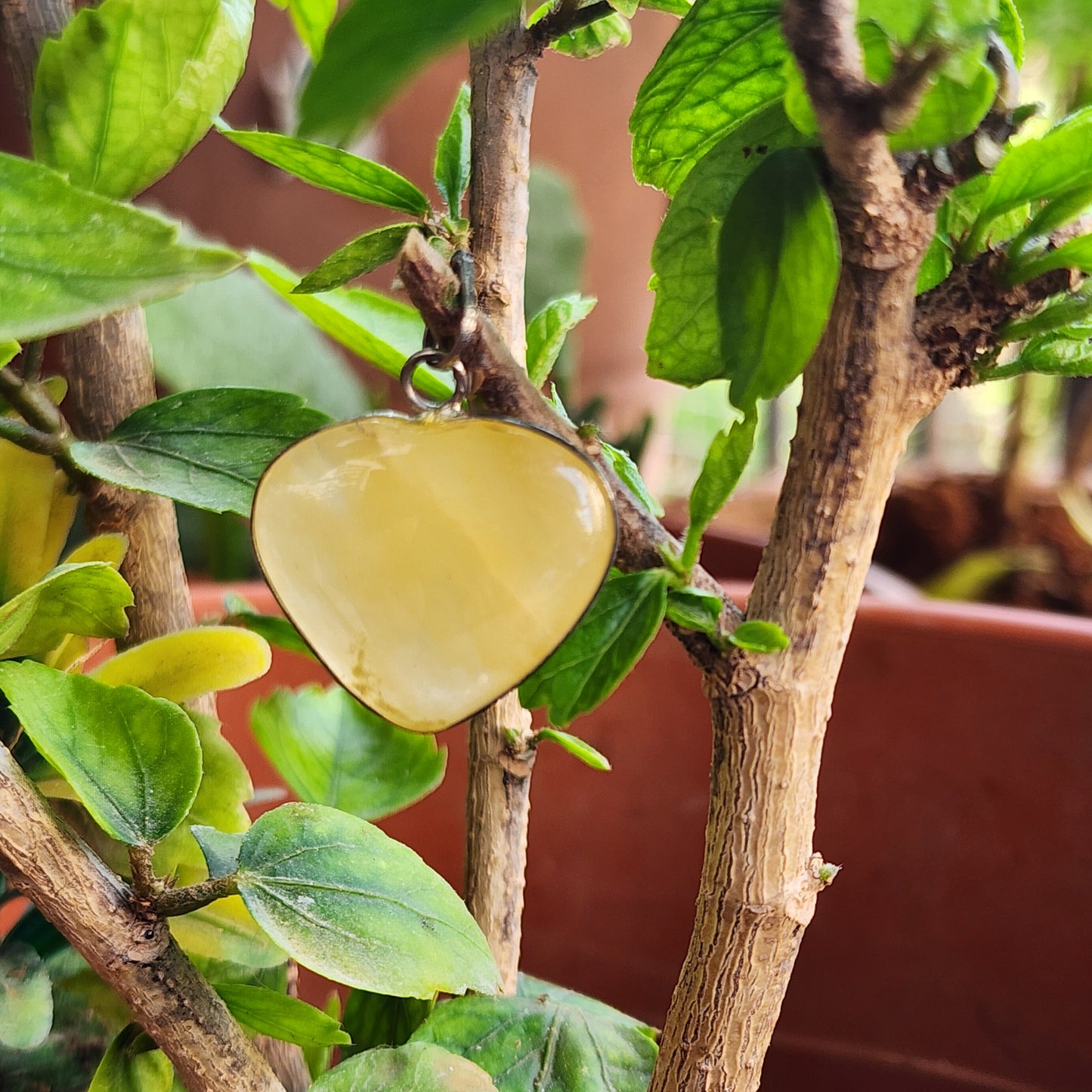 Yellow Aventurine Heart Pendant