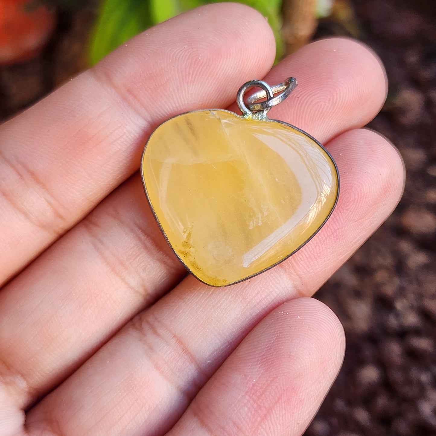 Yellow Aventurine Heart Pendant