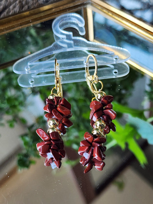 Red Jasper Grounding Earrings