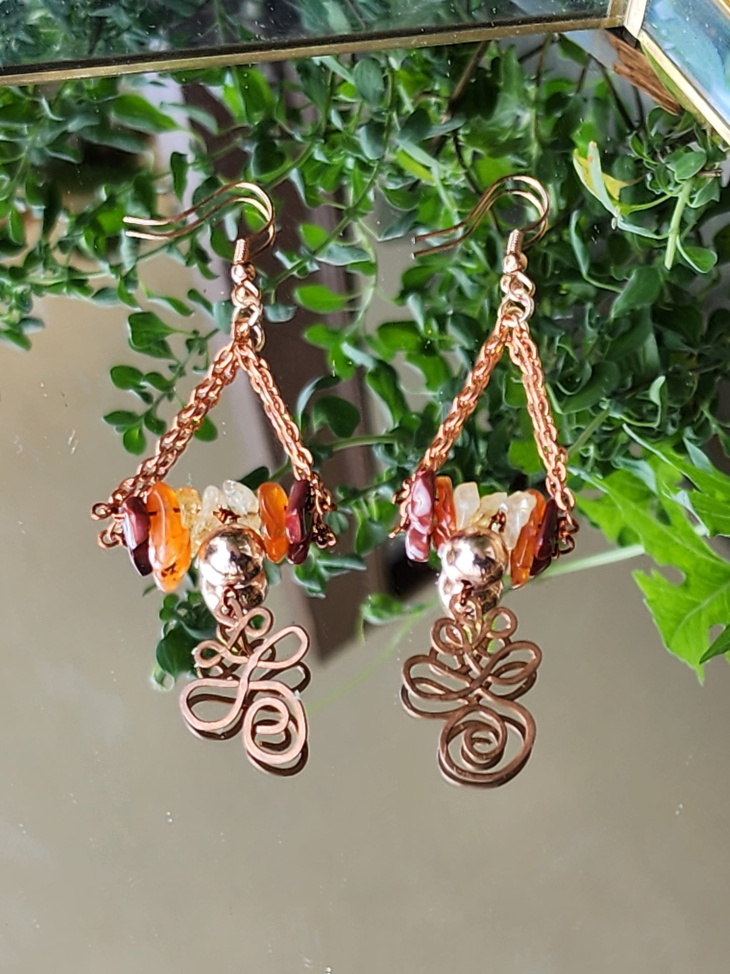 Grounding, Balance Copper Earrings