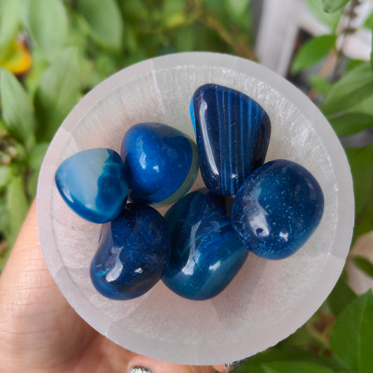 Blue Agate Tumbles