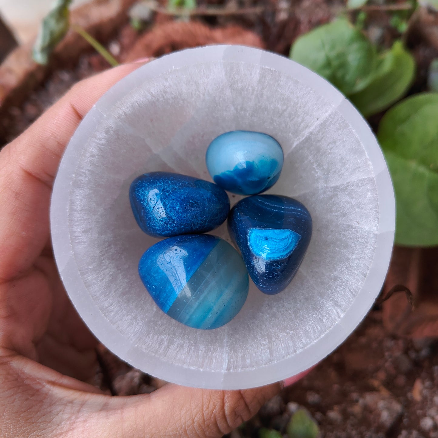 Blue Agate Tumbles