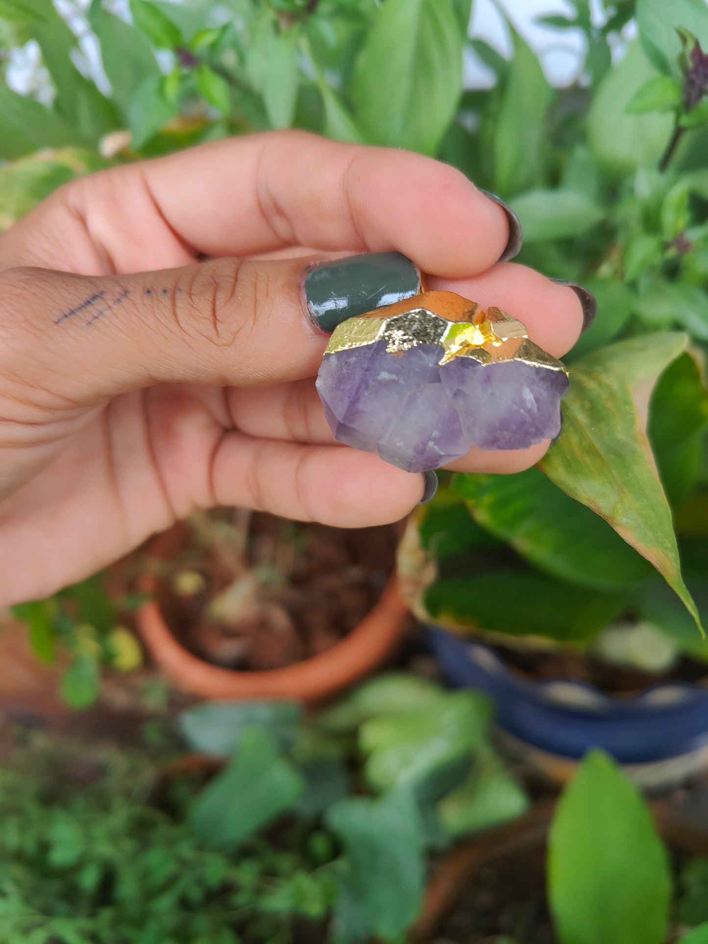 Light Amethyst Raw Pendant