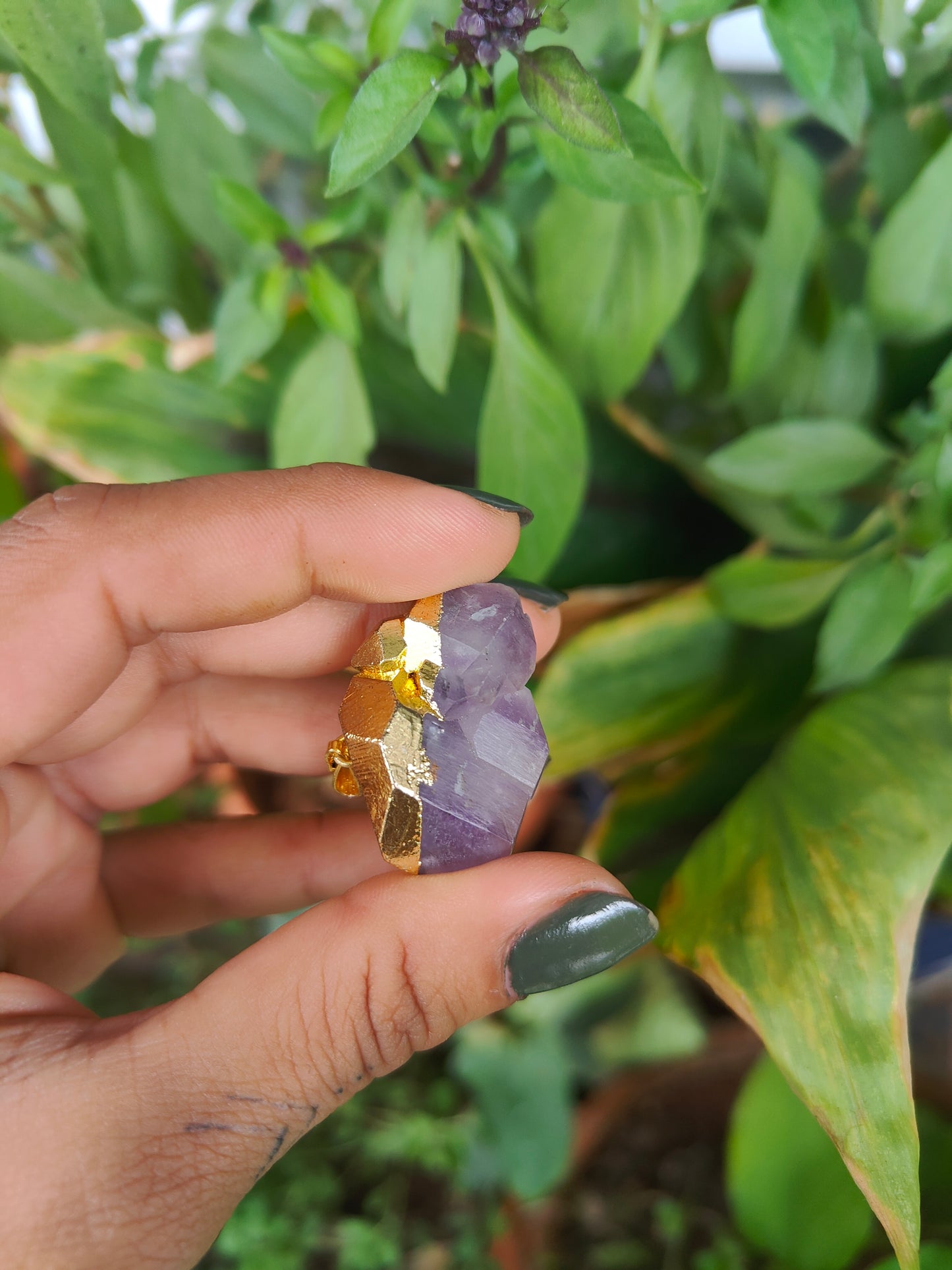 Light Amethyst Raw Pendant